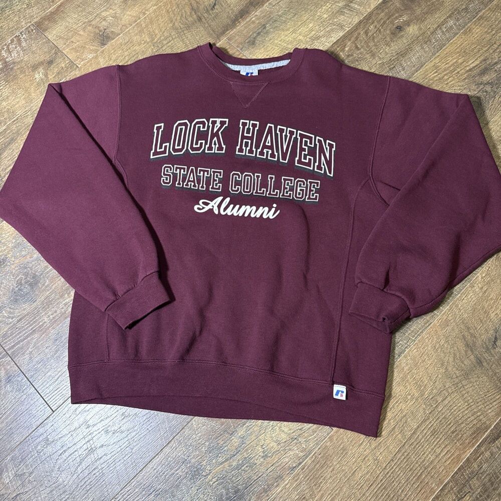 Lock Haven Alumni University College Crewneck Sweatshirt Russell Med